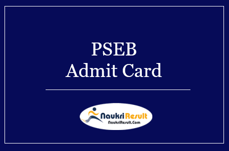 Punjab Master Cadre Admit Card 2022 | PSEB Exam Dates Out