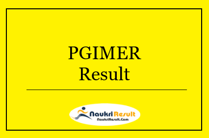 PGIMER ICMR JRF Result 2022 | JRF Cut Off Marks, Merit List