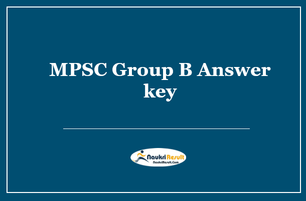 MPSC Group B Answer key 