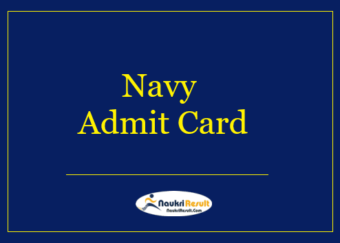 Navy SSC Officer Admit Card