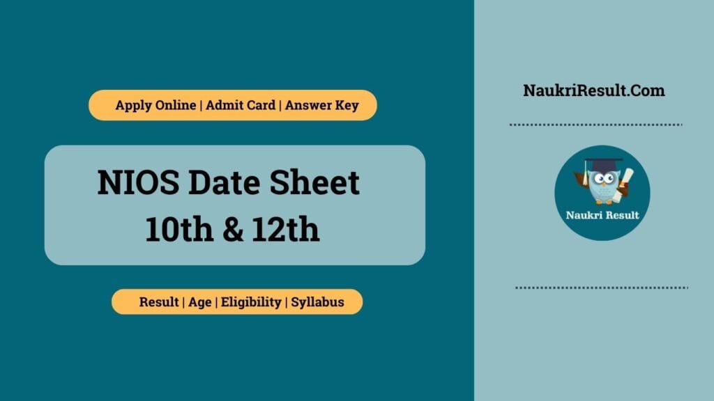 NIOS Date Sheet