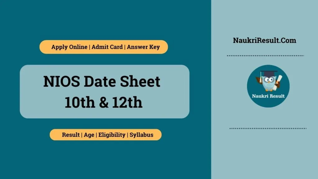 NIOS Date Sheet