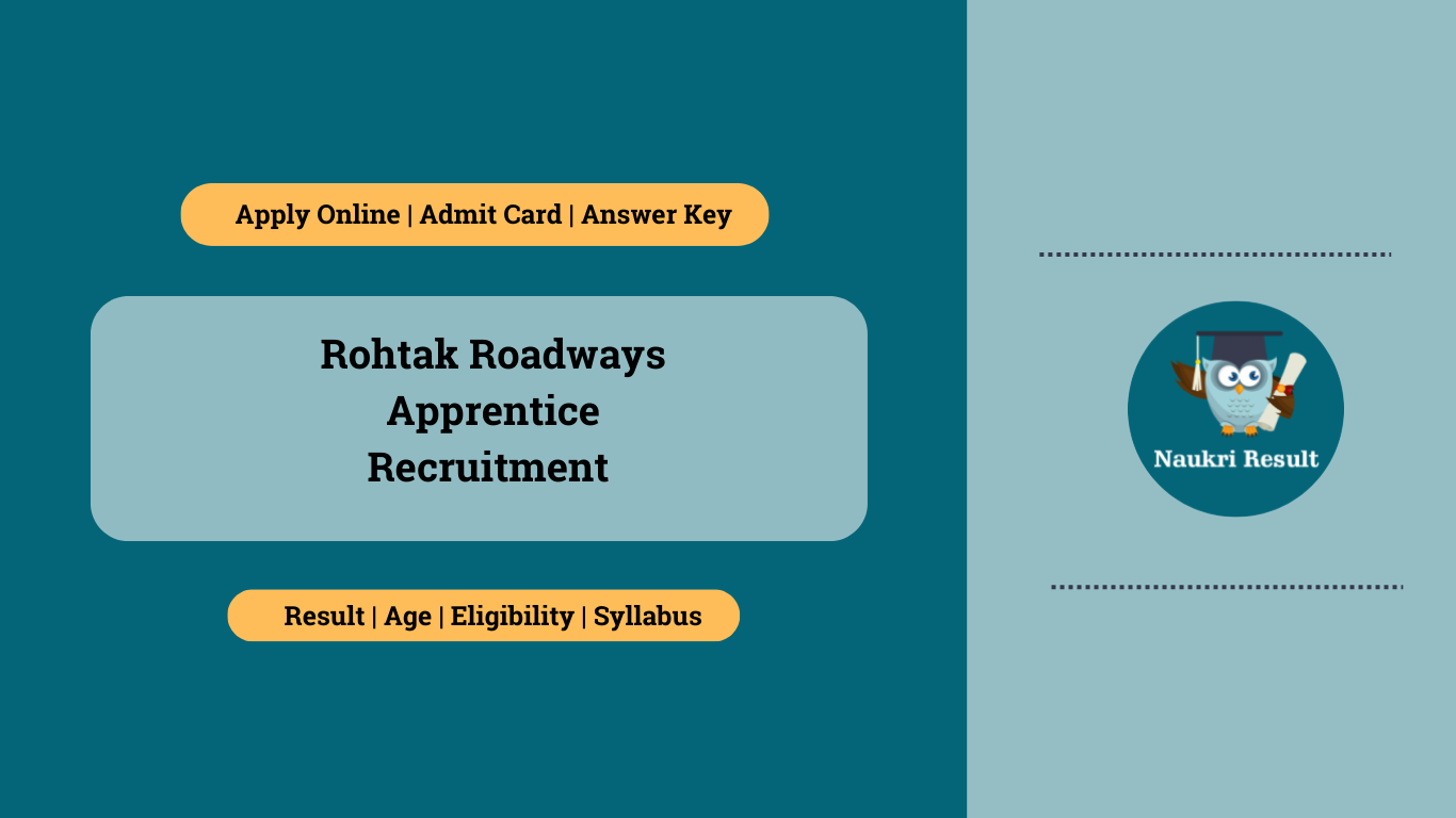 Rohtak Roadways Apprentice Recruitment 