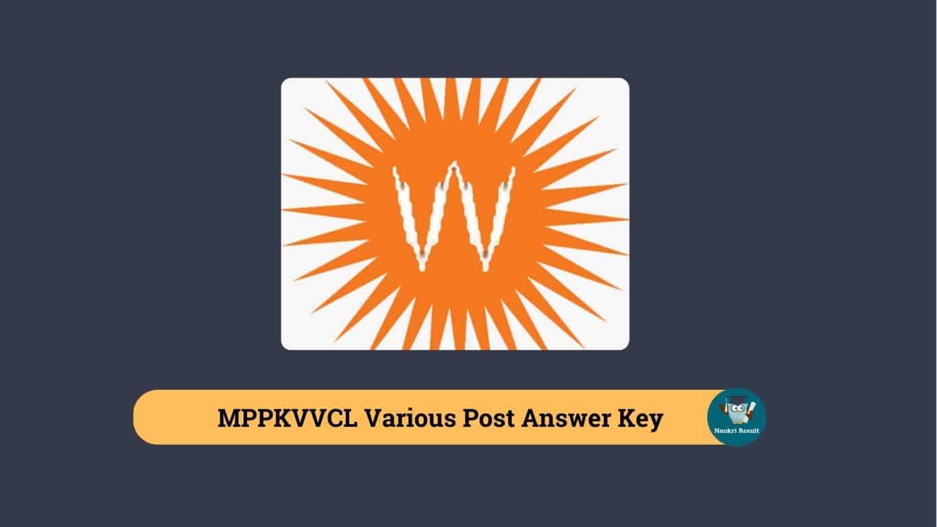 MPPKVVCL Various Post Answer Key 2025: Download
