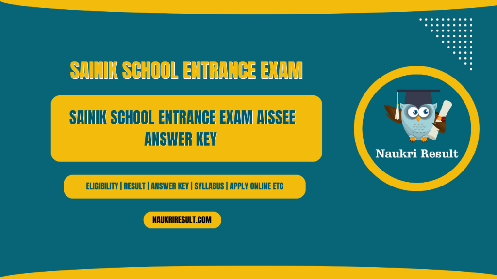 Sainik School Entrance Exam AISSEE Answer Key 2025