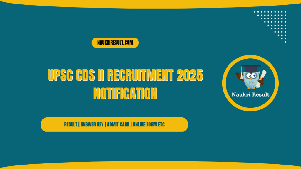 UPSC CDS II Recruitment 2025 Notification